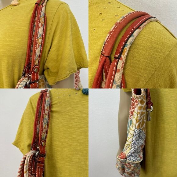 Fossil Multicolored Floral Pattern Canvas Shoulder/Handbag Medium ZB 2907 - Picture 5 of 12